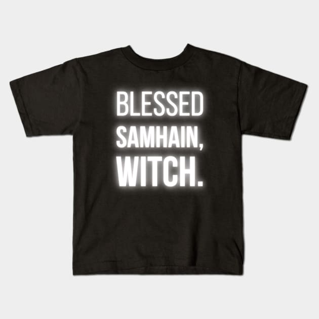 Blessed Samhain Kids T-Shirt by Kayllisti